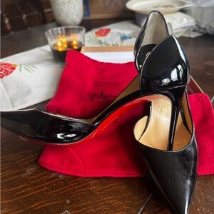Christian Louboutin Black Patent Heels (Iriza)